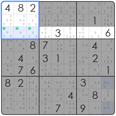 sudoku candidate identification